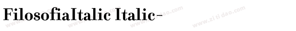 FilosofiaItalic Italic字体转换